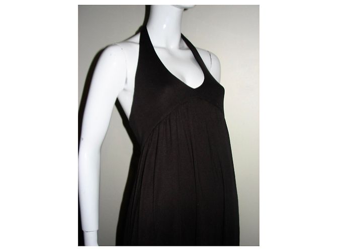 Diane Von Furstenberg Vintage Neckholder Maxikleid Dunkelbraun - Ansicht 5