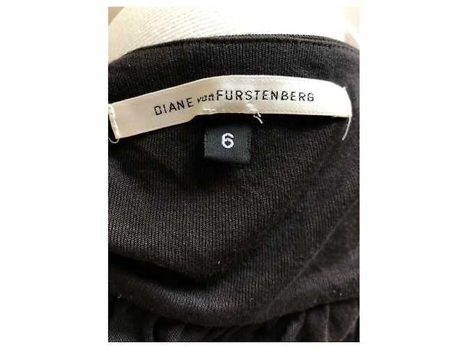 Diane Von Furstenberg Vintage Neckholder Maxikleid Dunkelbraun - Ansicht 6