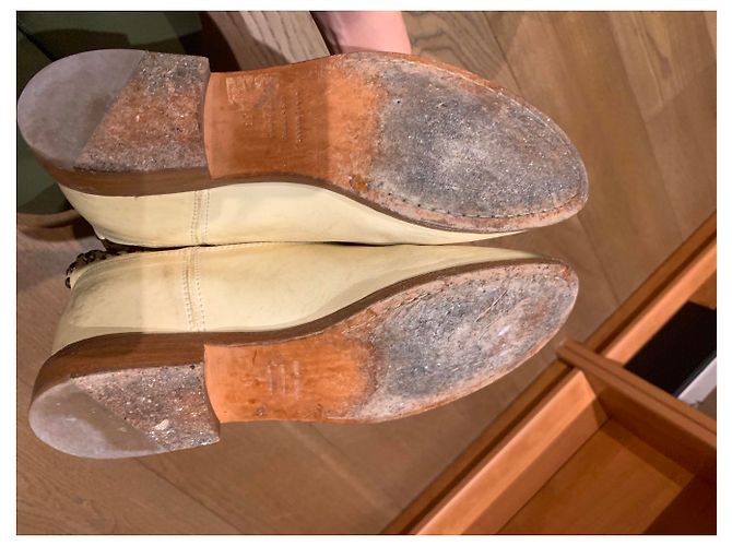 Stivaletti Isabel Marant in pelle color eggshell con perle multicolori Bianco sporco - vista 3