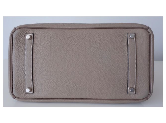Hermès Hermes Birkin Tasche 35 zweifarbig Grau Taupe - Ansicht 13