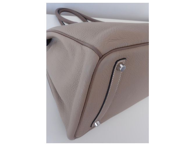 Hermès Hermes Birkin Tasche 35 zweifarbig Grau Taupe - Ansicht 16