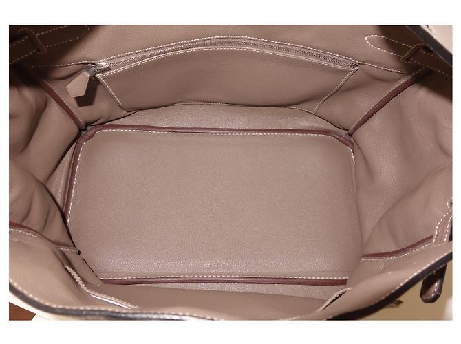Hermès Hermes Birkin Tasche 35 zweifarbig Grau Taupe - Ansicht 25