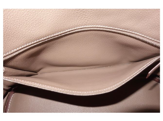 Hermès Hermes Birkin Tasche 35 zweifarbig Grau Taupe - Ansicht 5