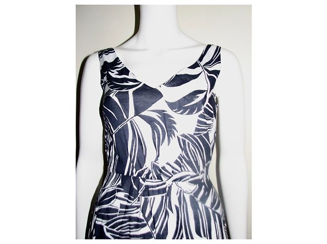 Vestido maxi Hobbs de algodón azul floral Blanco - vista 2