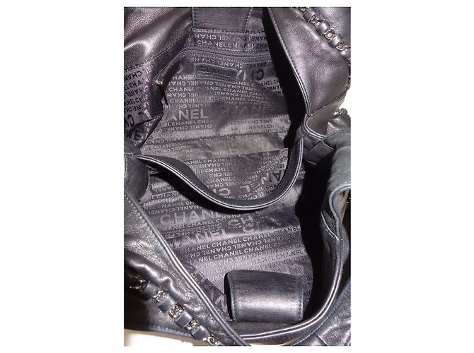 Borsa in pelle nera di Chanel Hobo Nero - vista 11