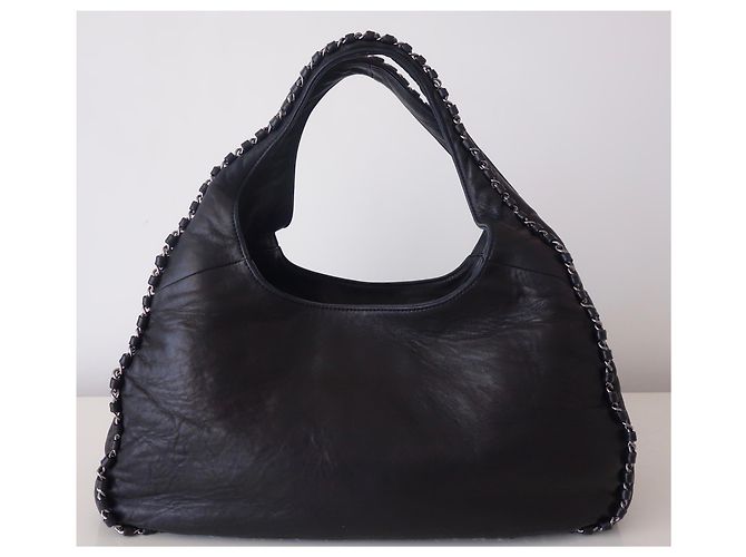 Borsa in pelle nera di Chanel Hobo Nero - vista 2