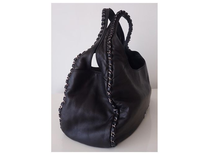 Borsa in pelle nera di Chanel Hobo Nero - vista 3