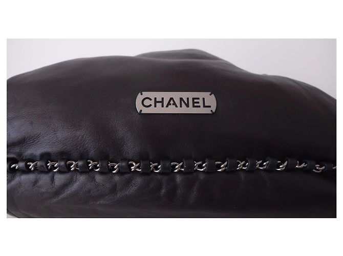 Borsa in pelle nera di Chanel Hobo Nero - vista 4