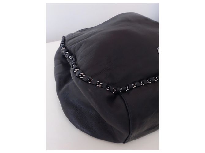 Borsa in pelle nera di Chanel Hobo Nero - vista 5