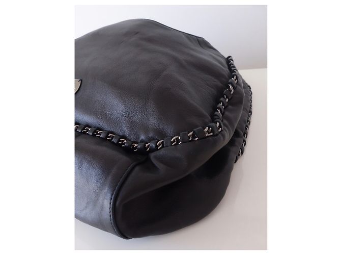 Borsa in pelle nera di Chanel Hobo Nero - vista 7