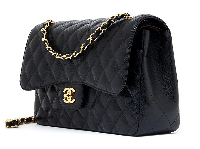 Timeless Chanel Grande borsa classica 30 Oro senza tempo nero caviale D'oro - vista 2
