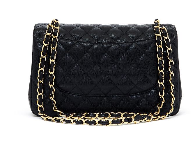 Timeless Chanel Grande borsa classica 30 Oro senza tempo nero caviale D'oro - vista 3