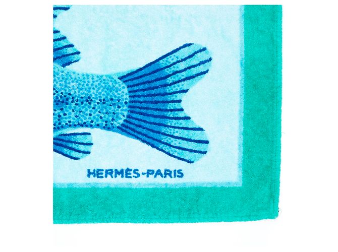Hermès BLUE FISH TOWEL Green - view 2