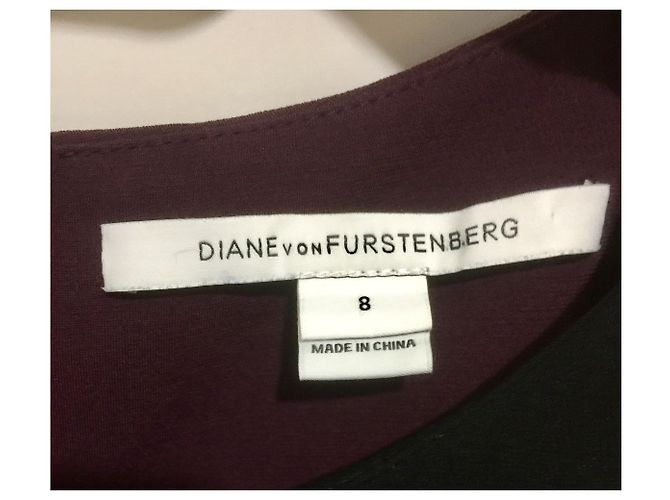 Abito Octavia Diane von Furstenberg nero e viola Porpora - vista 6