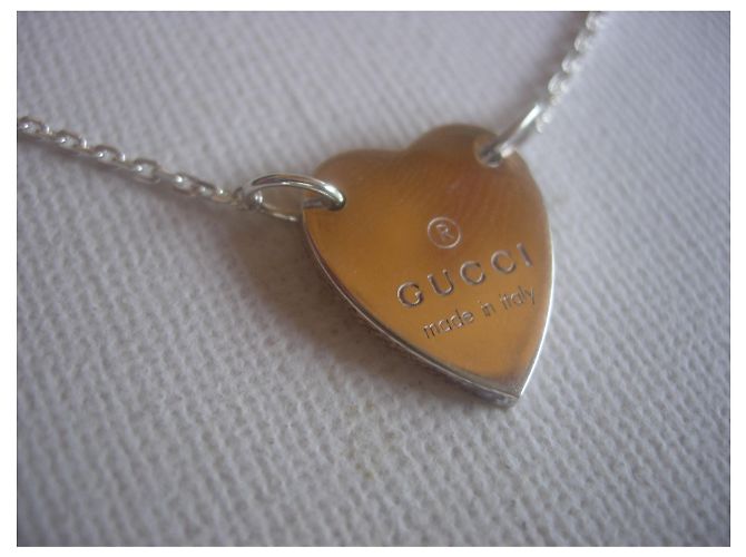 Bracciale a cuore Gucci in argento 925 - vista 3