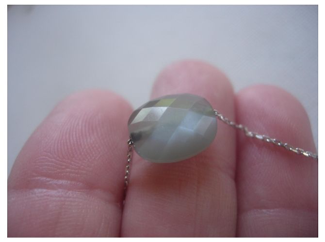 Pulsera Morganne Bello de oro blanco. 750/000 y piedra de luna Plata - vista 5