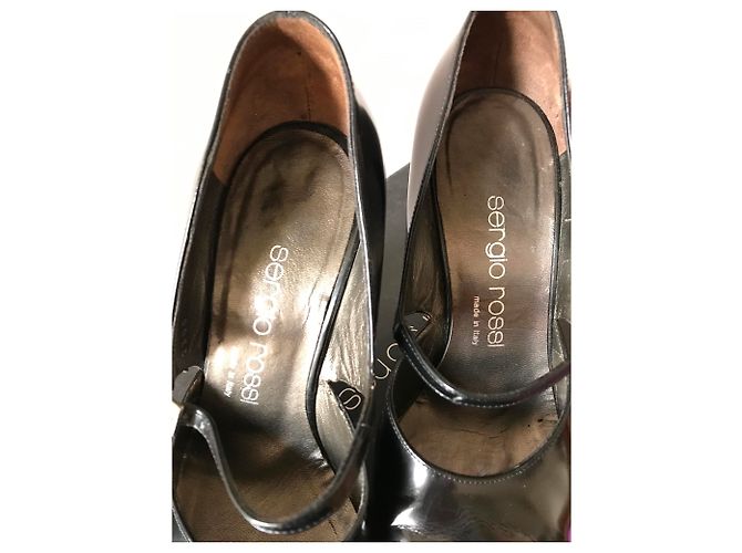 Décolleté Sergio Rossi in pelle nera taglia 37 Nero - vista 4