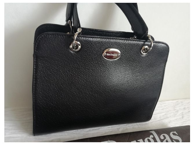 Bolsa "Mac Douglas" bonita em couro preto grained NEW - vista 2