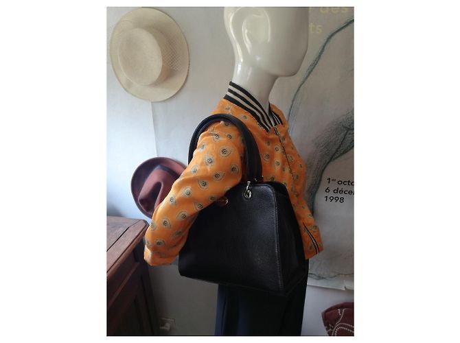 Bolsa "Mac Douglas" bonita em couro preto grained NEW - vista 3