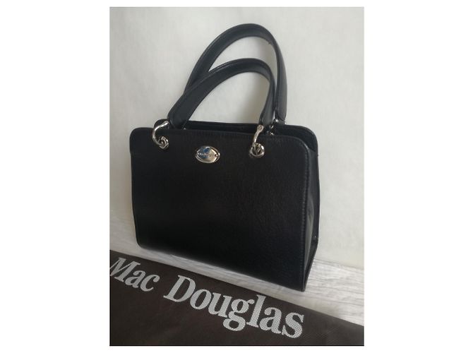 Bolsa "Mac Douglas" bonita em couro preto grained NEW - vista 4