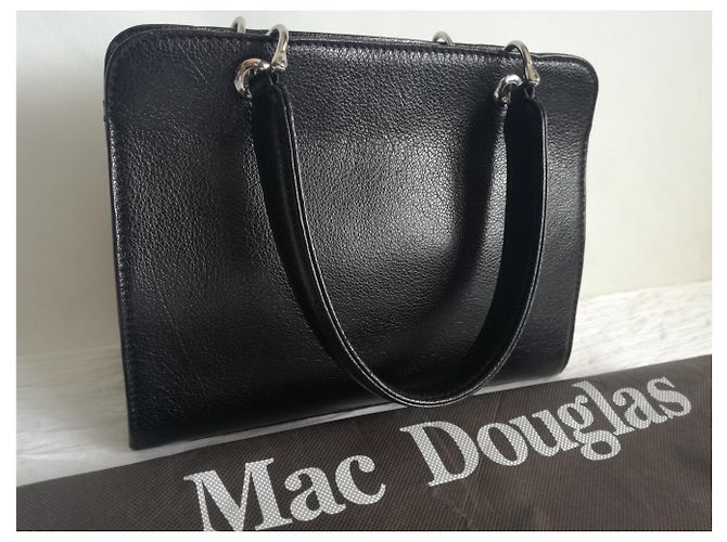 Bolsa "Mac Douglas" bonita em couro preto grained NEW - vista 5