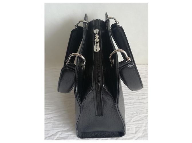 Bolsa "Mac Douglas" bonita em couro preto grained NEW - vista 7