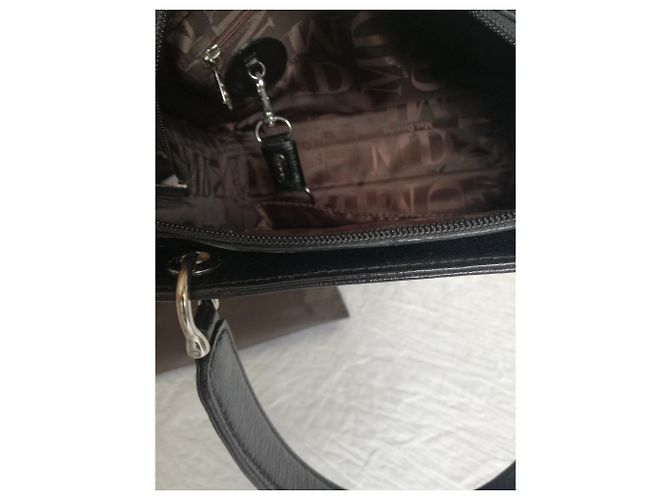 Bolsa "Mac Douglas" bonita em couro preto grained NEW - vista 8