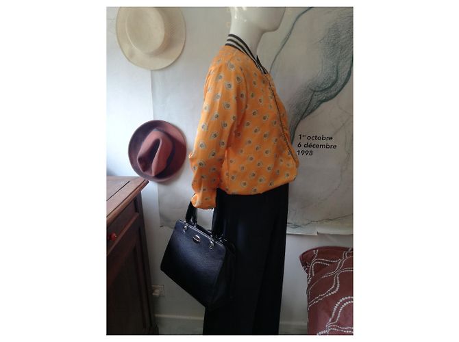 Bolsa "Mac Douglas" bonita em couro preto grained NEW - vista 9