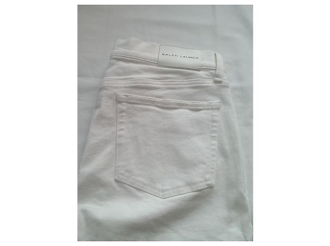Jeans Ralph Lauren Bianchi in Cotone Bianco - vista 3