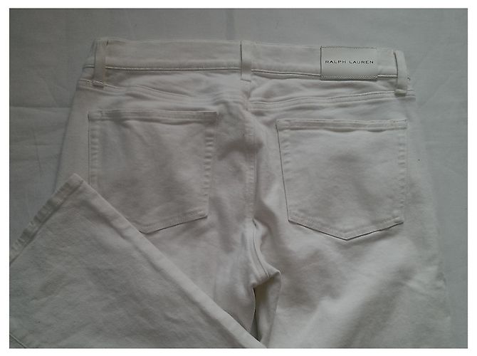 Jeans Ralph Lauren Bianchi in Cotone Bianco - vista 4