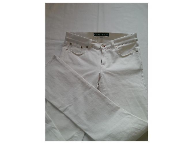 Jeans Ralph Lauren Bianchi in Cotone Bianco - vista 6
