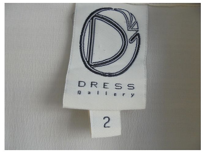Abito da Smoking Dress Gallery in Seta e Viscosa Nero e Eggshell Bianco sporco - vista 2