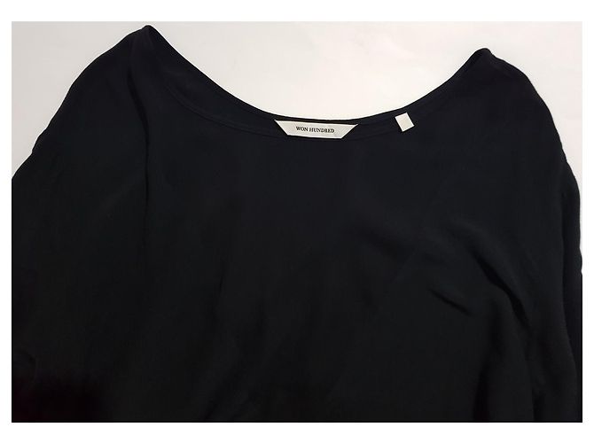 Won Hundred Pinar Kleid Schwarz Viscose - Ansicht 4