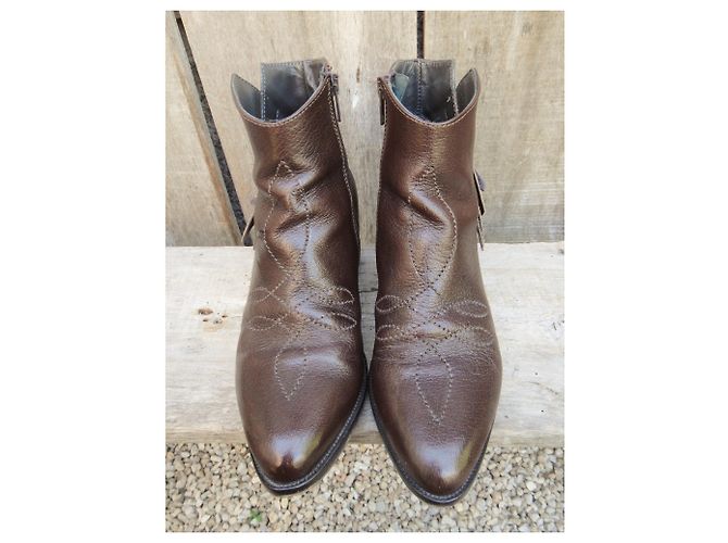 Colisee De Sacha Botas con flecos Colisée Paris Marrón oscuro - vista 4