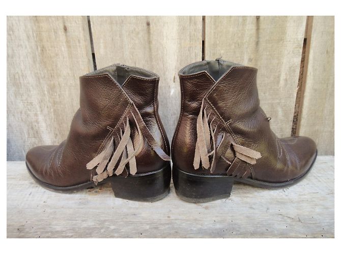 Colisee De Sacha Botas con flecos Colisée Paris Marrón oscuro - vista 5