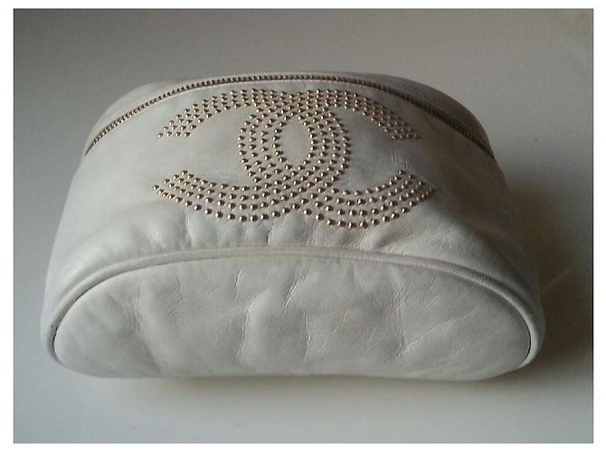 Chanel Bananetasche Leder Eggshell Aus weiß - Ansicht 7