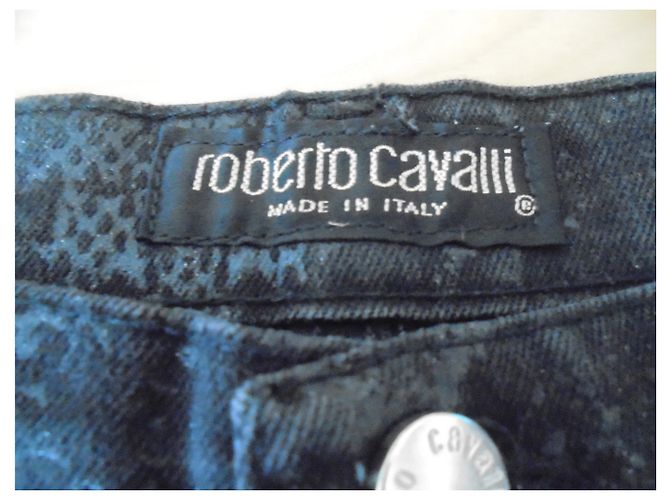 Roberto Cavalli Jean CAVALLi serpiente FLARE Impresión de pitón - vista 3