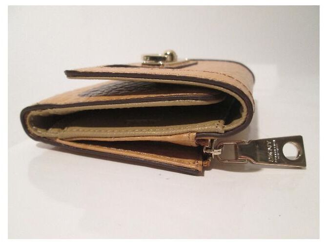 Cartera Dkny de cuero beige - vista 2