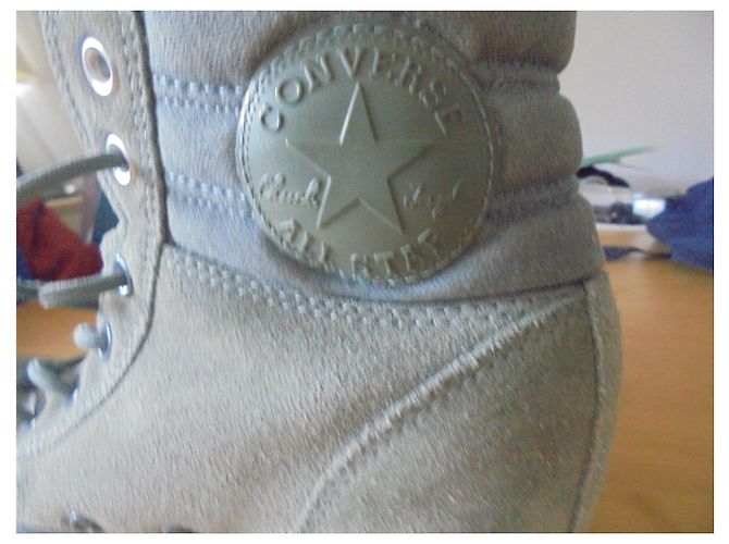 Converse CESTELLI VERTICALI CONVERSI IN DAIM Verde chiaro - vista 2