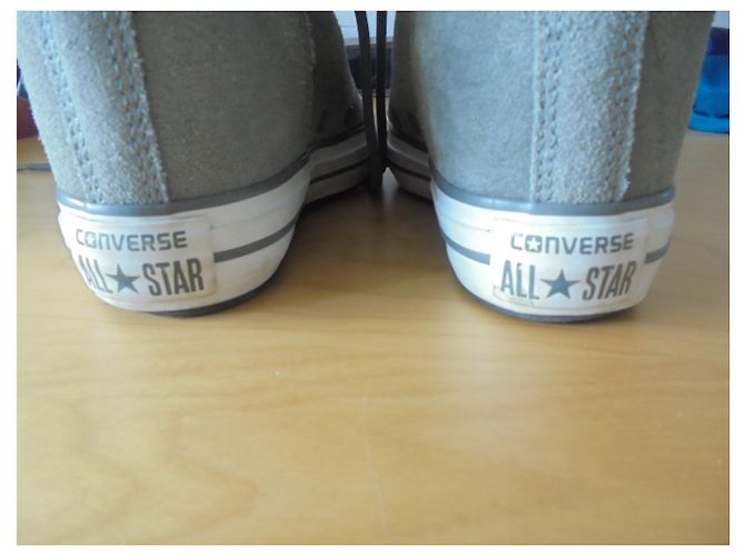 Converse CESTELLI VERTICALI CONVERSI IN DAIM Verde chiaro - vista 4