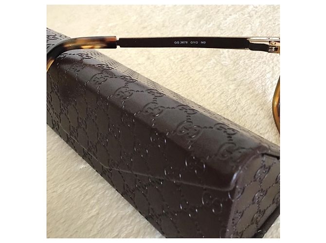 Gafas de sol Gucci GG 3678 Plateadas Marrones Plata Marrón claro Caramelo Marrón oscuro - vista 6