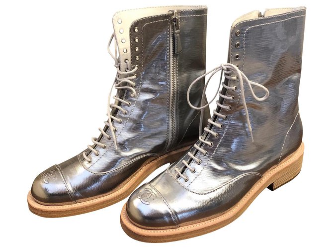 Botas de chanel Plata - vista 2