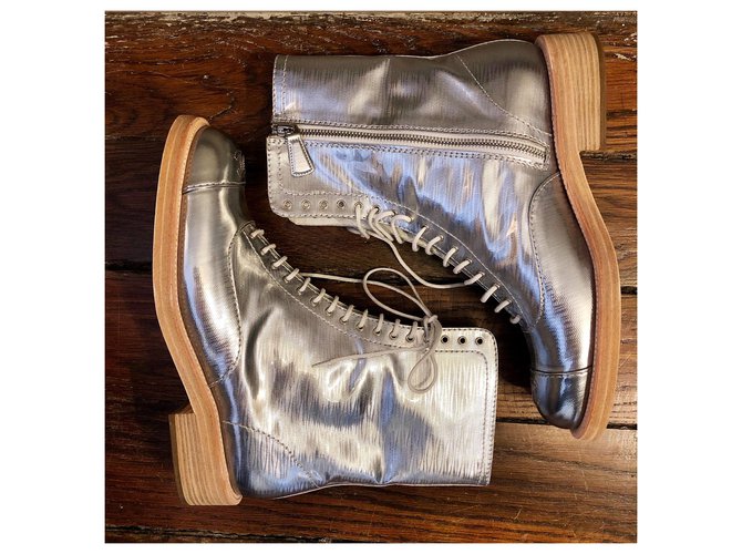 Botas de chanel Plata - vista 5