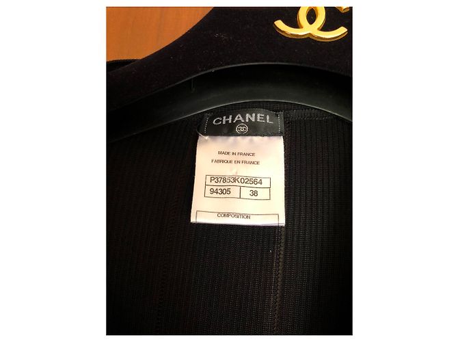 Chanel lange Strickjacke schwarz Viscose - Ansicht 4