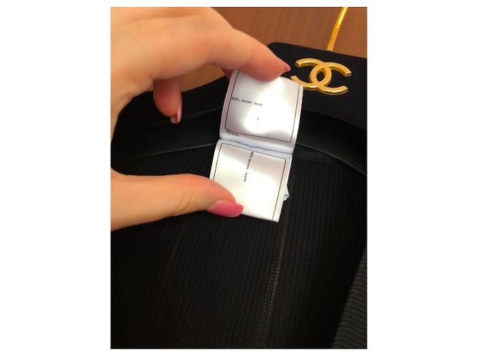 Chanel lange Strickjacke schwarz Viscose - Ansicht 5