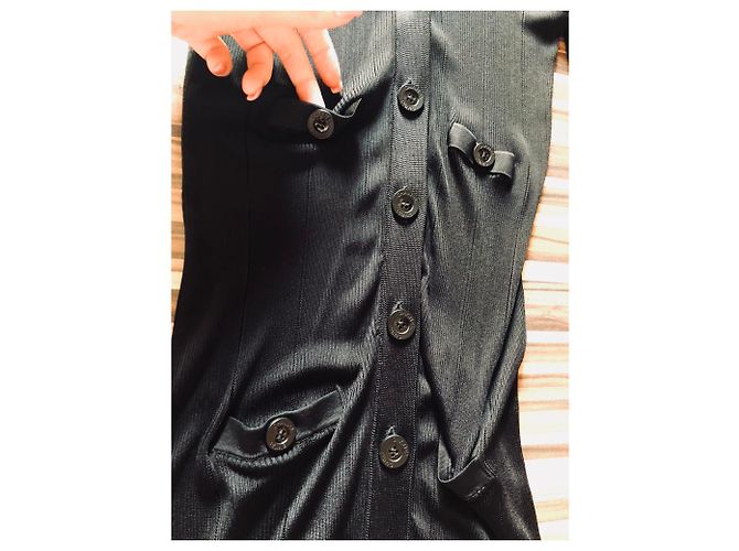 Chanel lange Strickjacke schwarz Viscose - Ansicht 6