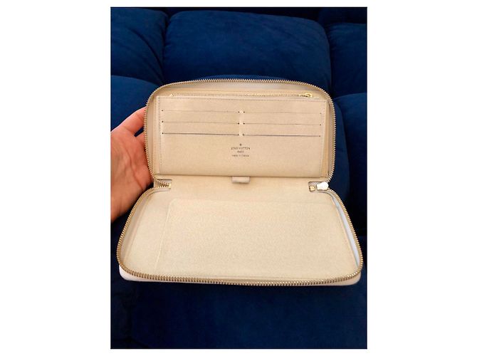 Borsa Louis Vuitton con cerniera e portafoglio Borsa Carrera Beige Grigio - vista 2