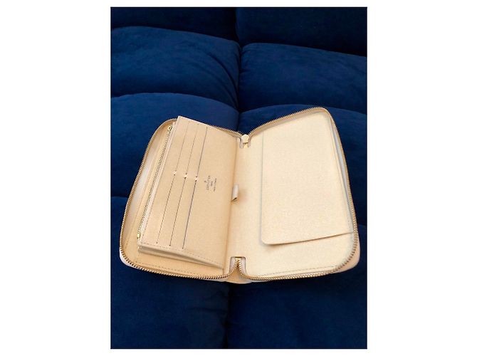 Borsa Louis Vuitton con cerniera e portafoglio Borsa Carrera Beige Grigio - vista 3