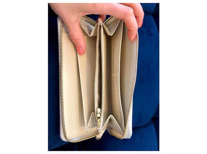 Borsa Louis Vuitton con cerniera e portafoglio Borsa Carrera Beige Grigio - vista 4