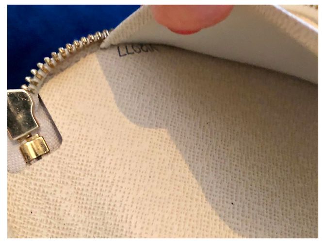 Borsa Louis Vuitton con cerniera e portafoglio Borsa Carrera Beige Grigio - vista 5